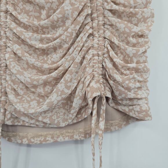 Le Lis Collection Women's Cottage Boho Floral Ruched Cinched Skirt Size Small - Picture 5 of 8